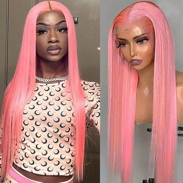 Stema Barbie Pink 13x4 Transparent Lace Front Human Hair Wig